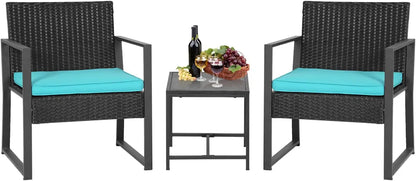 5-Piece Outdoor Patio Furniture Set – Wicker Rattan Sectional Sofa & Chairs for Backyard & Porch