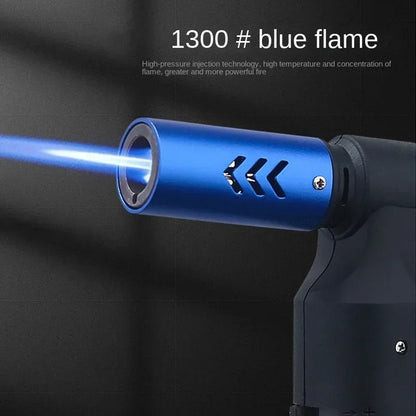 Jet Butane Cigar Lighter – Windproof Metal Torch for BBQ, Kitchen & Outdoor Use