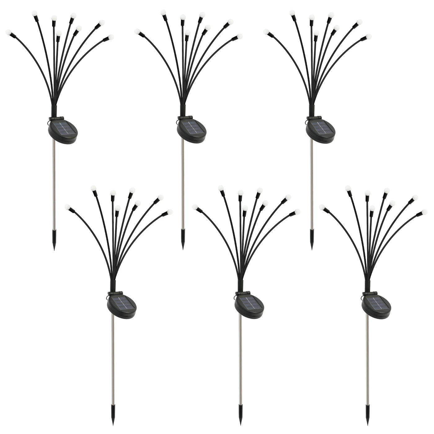 8-Head Solar Firefly Lights LED- Solar Outdoor Decorative Garden Lights Waterproof High Flexibility