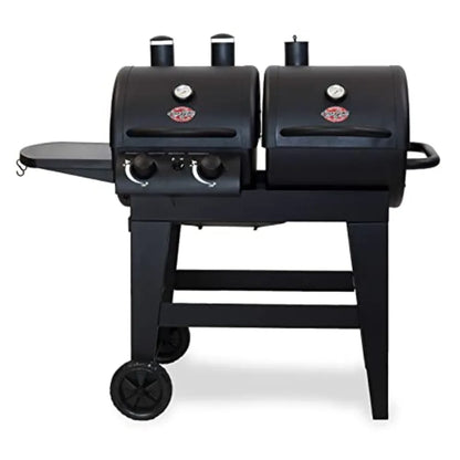 2-Burner Propane & Charcoal Combo Grill and Smoker with 870 Sq. In. Cooking Area