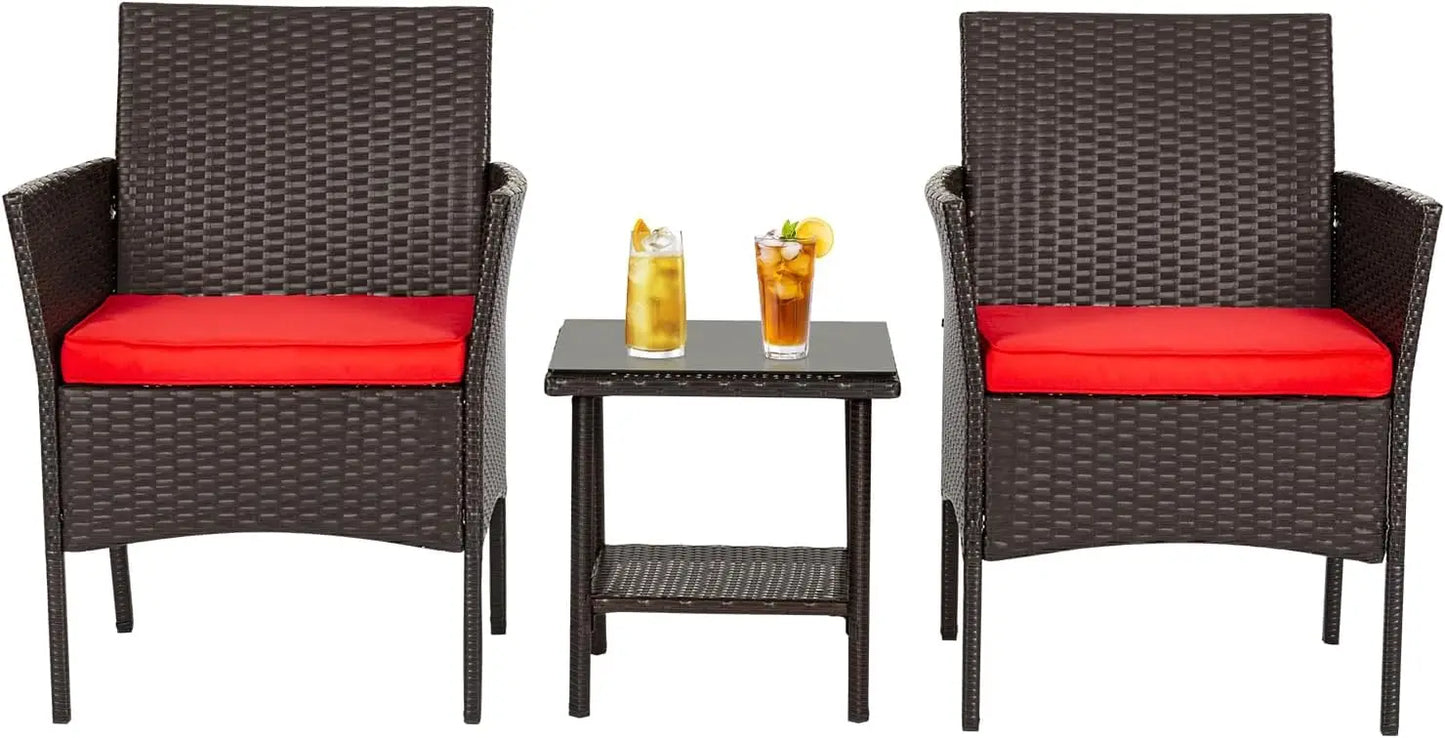 5-Piece Outdoor Patio Furniture Set – Wicker Rattan Sectional Sofa & Chairs for Backyard & Porch