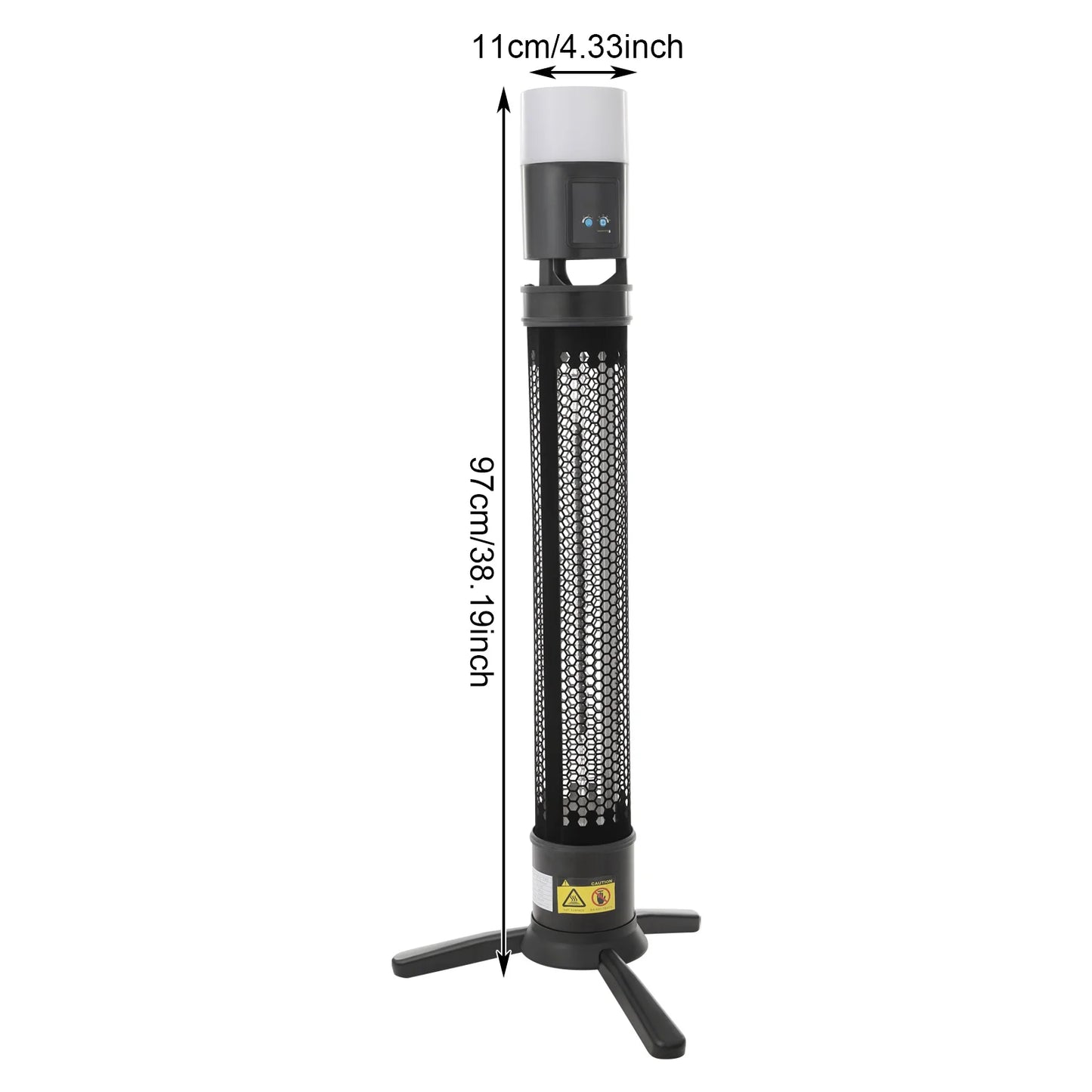 1500W Indoor Outdoor Electric Heater,Infrared Portable Space Heater,3 Heat Settings and Timer for Patio Garage
