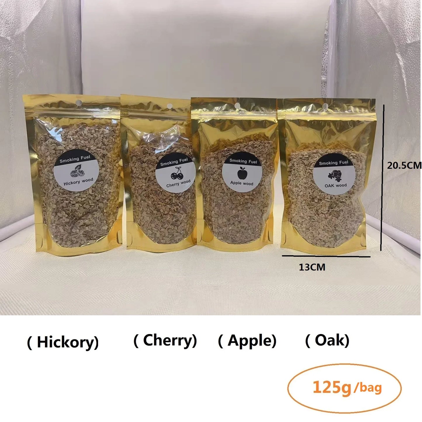 BBQ Smoking Wood Chips (125g–500g) – Apple & Oak Flavors for Grill and Smoker