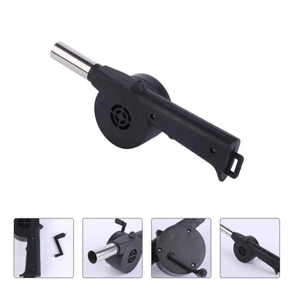 Hand-Crank BBQ Air Blower – Mini Portable Fire Bellows Fan for Grill, Camping & Outdoor Cooking