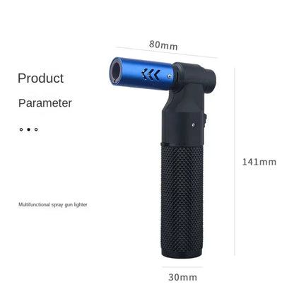 Jet Butane Cigar Lighter – Windproof Metal Torch for BBQ, Kitchen & Outdoor Use