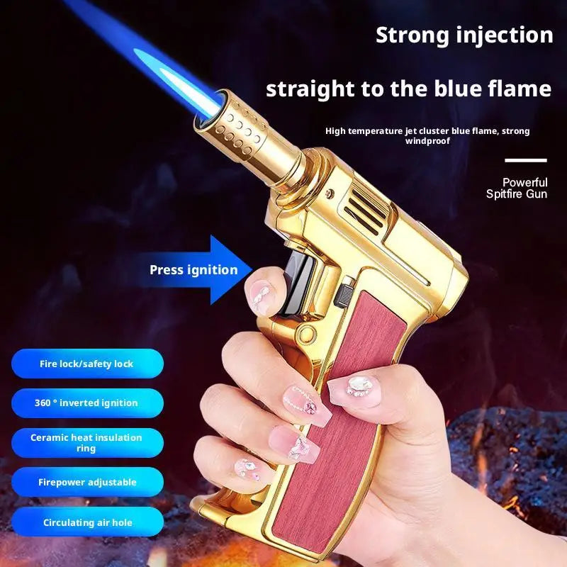 Windproof Butane Turbo Torch Lighter – for BBQ, Kitchen, Camping & Outdoor Use (Fuel Not Included)