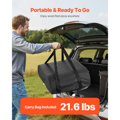 SucceBuy 12" Portable Propane Outdoor Pizza Oven – Includes Pizza Stone & Carry Bag.
